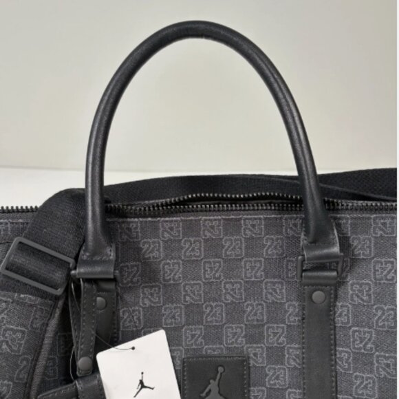 Jordan Monogram. Duffle Bag (25L). BLACK. "EXPEDITE SHIPPING" - Picture 2 of 5